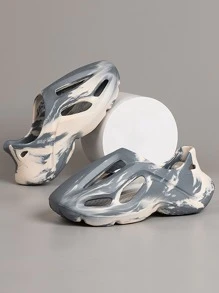 刷圖案鏤空洞洞鞋 - 彩色 - 查看 4