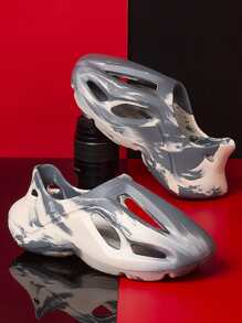 刷圖案鏤空洞洞鞋 - 彩色 - 查看 5