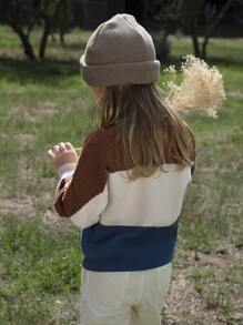 SHEIN Niñas Jersey de color combinado - Multicolor - Ver 2