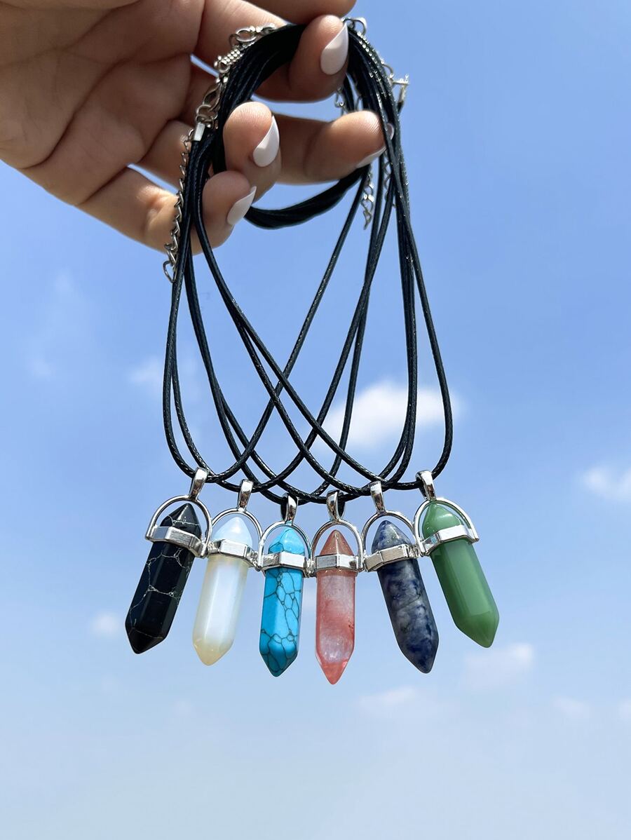 6 cái mặt dây chuyền hình học vòng cổ - Nhiều màu - Xem 1