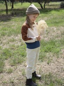 SHEIN Niñas Jersey de color combinado - Multicolor - Ver 3