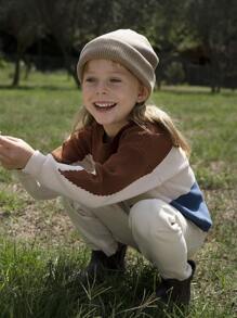 SHEIN Niñas Jersey de color combinado - Multicolor - Ver 4