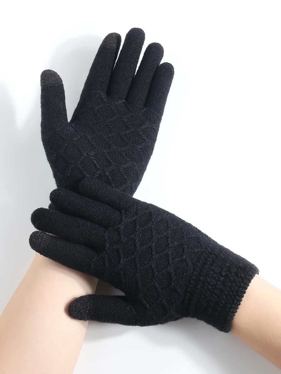 Minimalist Solid Gloves - Black - View 1