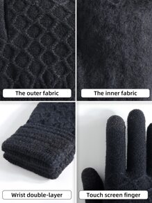 Minimalist Solid Gloves - Black - View 4