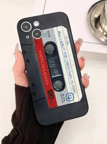Cassette Tape Print Phone Case - Multicolor - View 1