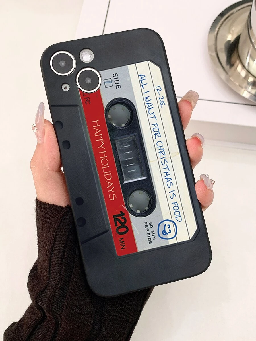 Cassette Tape Print Phone Case - Multicolor - View 1