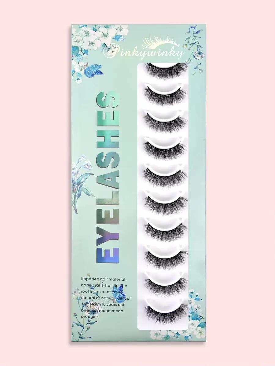 Pestañas postizas completas, 10 pares de pestañas postizas de visón sintético, pestañas voluminizadas, regalo para mujeres y niñas,pestañas pestans extensiones de pestañas