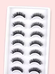 Pestañas postizas completas, 10 pares de pestañas postizas de visón sintético, pestañas voluminizadas, regalo para mujeres y niñas,pestañas pestans extensiones de pestañas