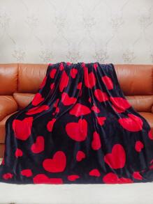 1pc Heart Pattern Blanket - Multicolor - View 1