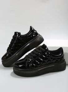 Giày bốt cổ điển mũi nhọn đính sequin lấp lánh thời trang thu/đông, hoàn hảo khi kết hợp với áo khoác cardigan/áo len, giày bốt cổ điển lấp lánh màu hồng phong cách tiệc tùng, giày thể thao cho nữ - màu đen - Xem 4