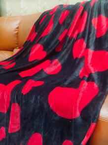 1pc Heart Pattern Blanket - Multicolor - View 3