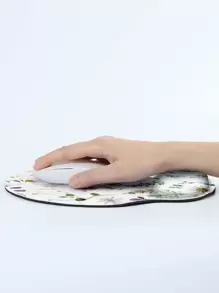 Floral Print Mouse Pad, Desk Mouse Pad