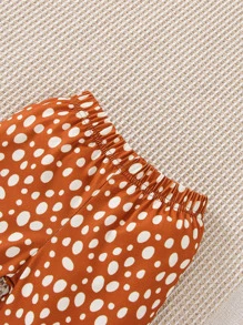 Baby Deer Embroidery Teddy Sweatshirt & Trousers - Multicolor - View 4