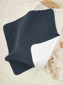 1 cái chăn quấn trơn sang trọng cho trẻ sơ sinh - Màu xanh bụi bặm - Xem 7