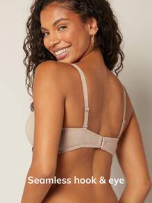 LUVLETTE Pure Seamless Wireless T-shirt Bra - Apricot - View 3