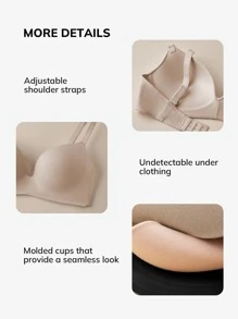 LUVLETTE Pure Seamless Wireless T-shirt Bra - Apricot - View 6