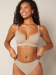LUVLETTE Pure Seamless Wireless T-shirt Bra - Apricot - View 8