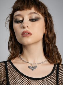 ROMWE Grunge Punk Dây chuyền Đúng mốt - Bạc - Xem 7