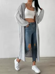 SHEIN EZwear 落肩袖開門襟外套