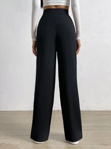 SHEIN EZwear Hochgeschnittene einfarbige Anzughose für Herbst/Winter