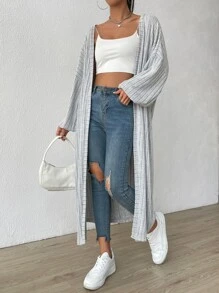 SHEIN EZwear 落肩袖開門襟外套