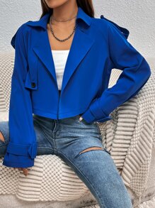 Charreteras de manga raglán Gabardina - Azul - Ver 1