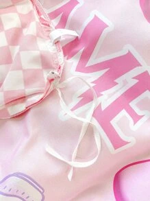 Gamepad & Letter Graphic Duvet Cover Set Without Filler - Multicolor - View 4