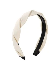 1 chiếc băng đô thiết kế bện thanh lịch - Màu be - Xem 3