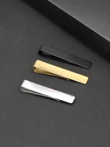 Thời trang và phổ biến 3 chiếc kẹp cà vạt nam tối giản bằng thép không gỉ để làm quà tặng trang sức và cho vẻ ngoài sành điệu - Nhiều màu - Xem 7