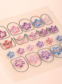 Beauty Sticker 1sheet Flower Pattern Nail Art Sticker - Multicolor - View 2