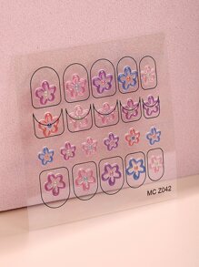 Beauty Sticker 1sheet Flower Pattern Nail Art Sticker - Multicolor - View 6