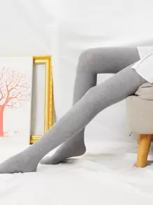 Medias minimalista unicolor - Gris - Ver 3