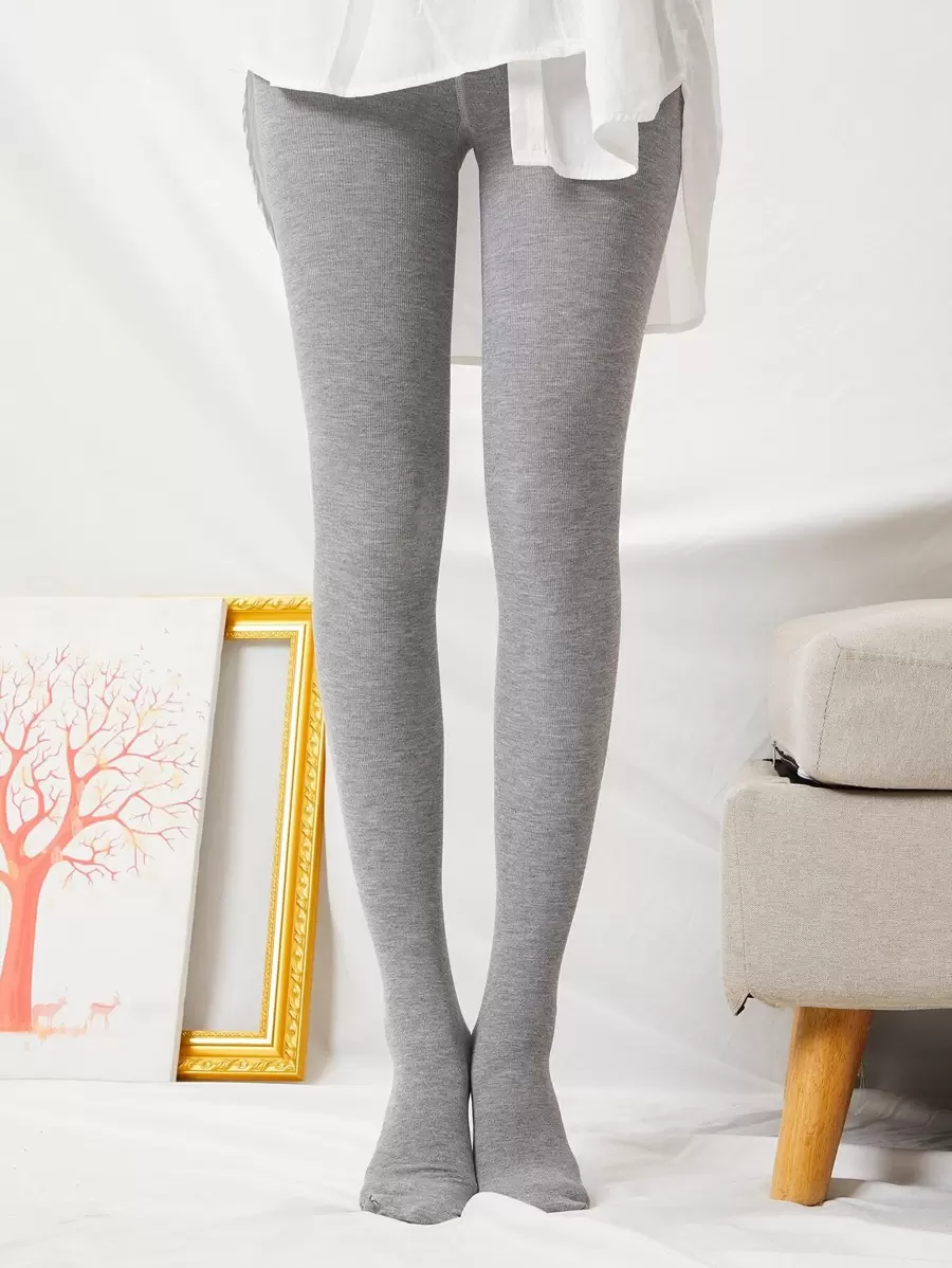 Medias minimalista unicolor - Gris - Ver 1