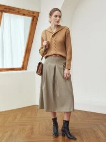 MOTF PREMIUM WOOL-MIX RIBBED JUMPER - Yellow - View 2