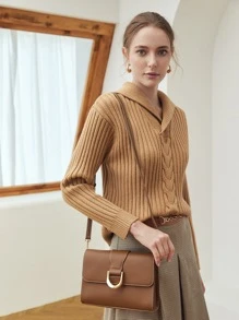 MOTF PREMIUM WOOL-MIX RIBBED JUMPER - Yellow - View 5