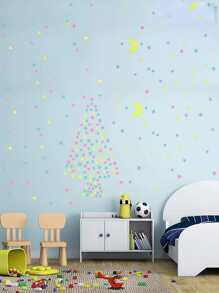 100片夜光牆貼星星設計DIY自粘牆貼花 - 彩色 - 查看 8