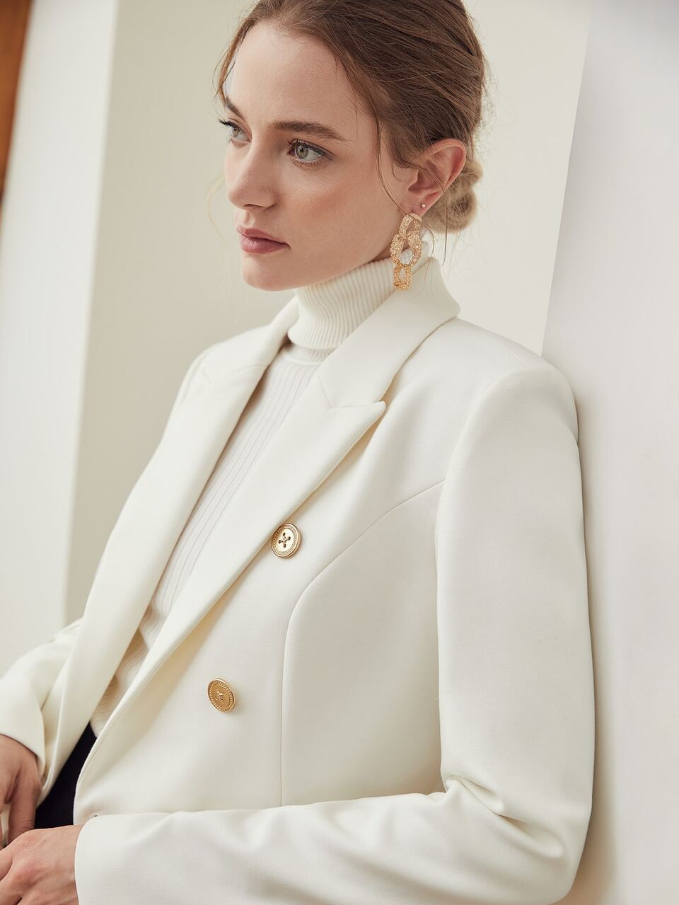 VISCOSE DOUBLE BREASTED BLAZER