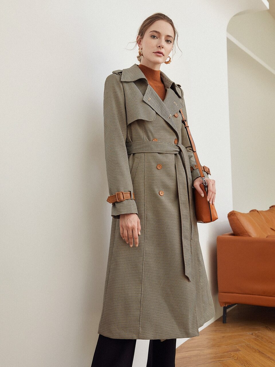 MOTF DOUBLE BREASTED BELTED TRENCH COAT