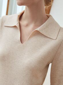 MOTF PREMIUM WOOL-MIX FINE KNIT JUMPER - Beige - View 3