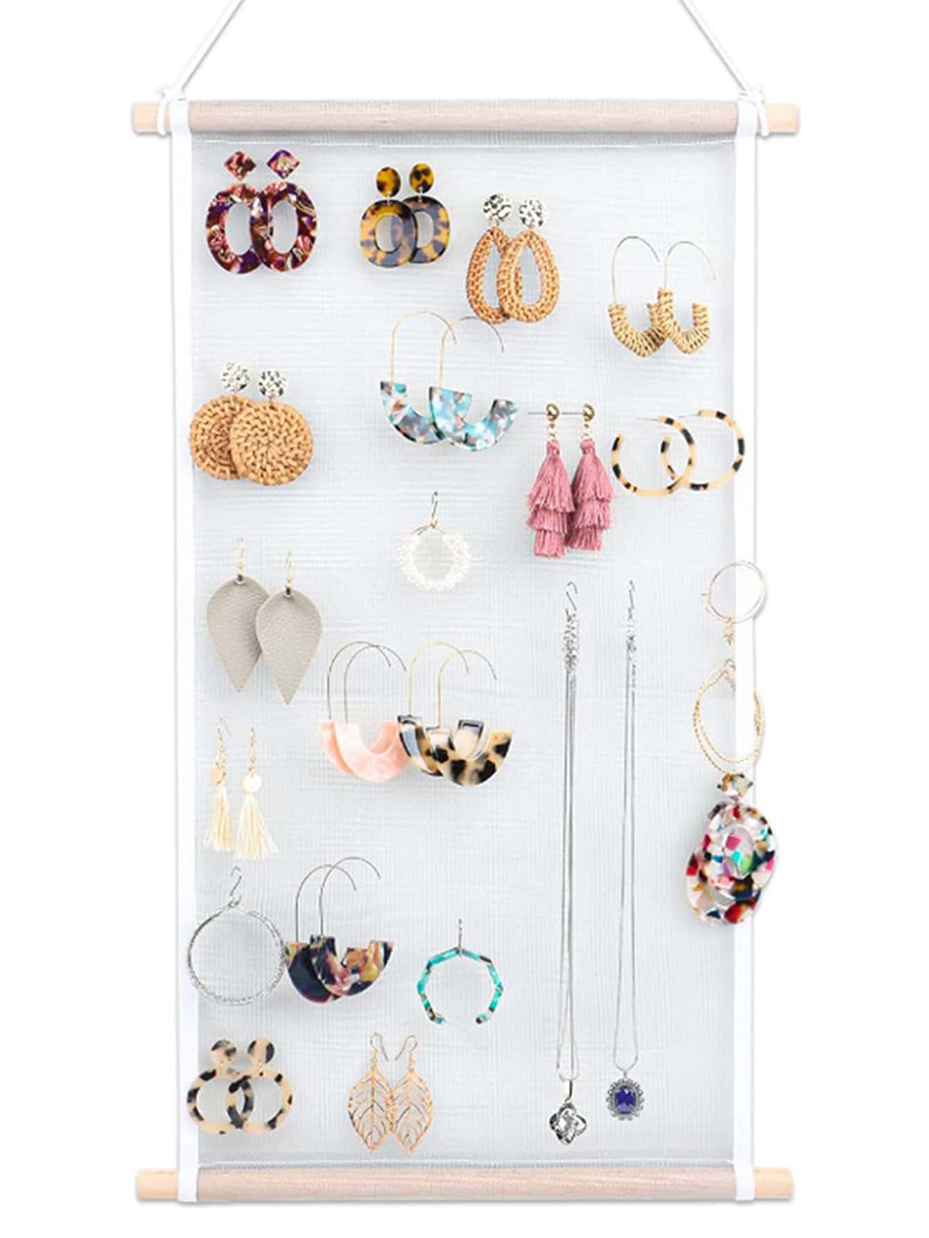 1pc Solid Jewelry Storage Bag - White - View 1