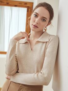 MOTF PREMIUM WOOL-MIX FINE KNIT JUMPER - Beige - View 8