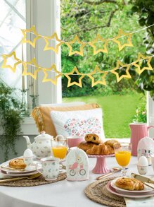 15pcs Star Decor Pull Flag - Gold - View 1