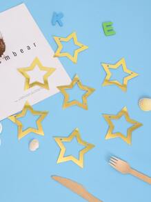 15pcs Star Decor Pull Flag - Gold - View 2