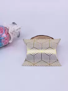 10 件装枕头糖果盒牛皮纸圣诞礼物包装盒糖果袋婚礼礼品生日派对装饰品 - 金色 - 查看 1