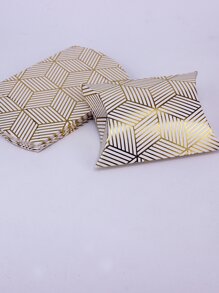 10 件装枕头糖果盒牛皮纸圣诞礼物包装盒糖果袋婚礼礼品生日派对装饰品 - 金色 - 查看 3