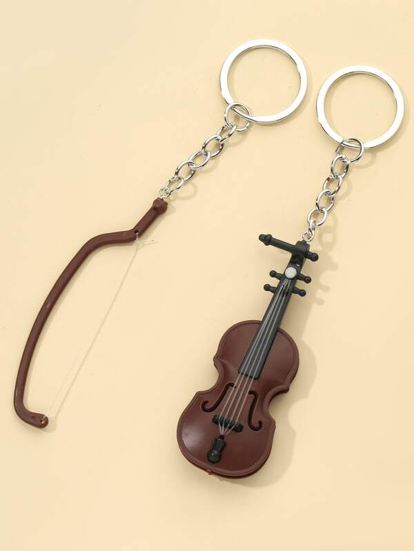 2pcs Musical Instrument Charm Keychain SHEIN USA
