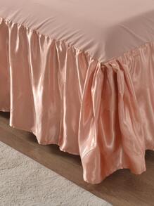 Ruffle Trim Bed Skirt - Coral Pink - View 4