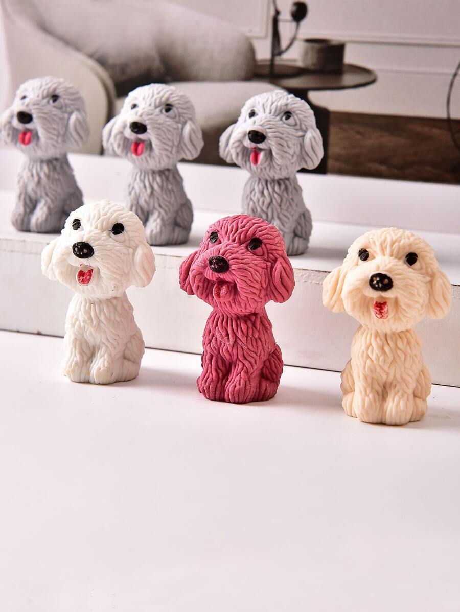 3 piezas Borrador perro de dibujos animados en forma de al azar - Multicolor - Ver 1