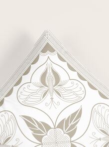 Butterfly Print Cushion Cover Without Filler - Multicolor - View 4