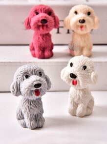 3 piezas Borrador perro de dibujos animados en forma de al azar - Multicolor - Ver 2